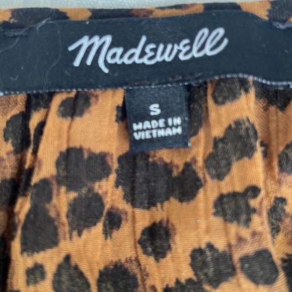 Madewell Peyton Top in Leopard Print, Size Small - Picture 5 of 10
